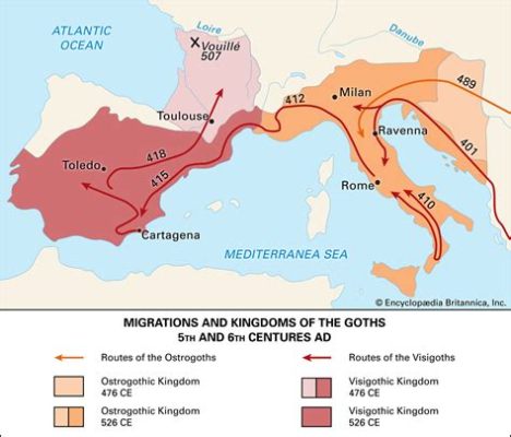 Mass Migration Led by Gothic King Fritigern; Emergence of Visigothic Kingdom